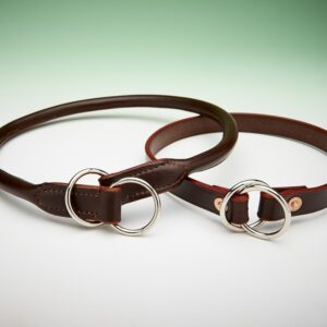 Flat Leather Check Collar