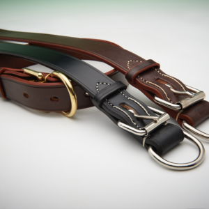 Extra Wide Heavy Duty Leather Collar - 1.1/4" wide