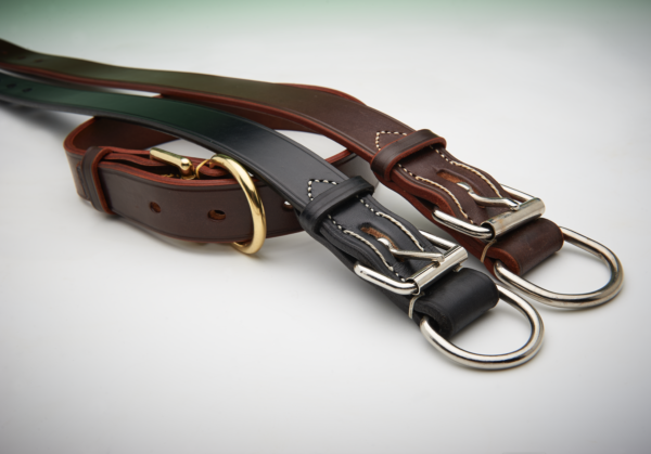 Extra Wide Heavy Duty Leather Collar - 1.1/2" wide