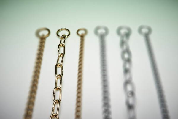 Heavy Duty Oblong Link Check Chain - Brass