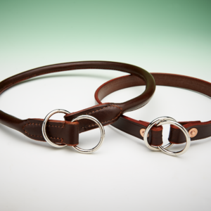 The Karenswood Rolled Leather Check Collar