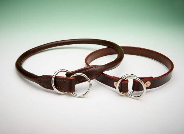 The Karenswood Rolled Leather Check Collar