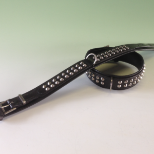 The Karenswood Studded Leather "Bull Terrier" Collar - 1.3/4" wide